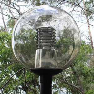 Clear post top with louvres
